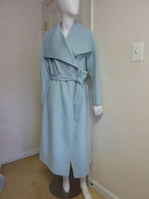 Mackage MAI-CN Double-Face Wool Wrap Long Coat Size:L $1090 NWT