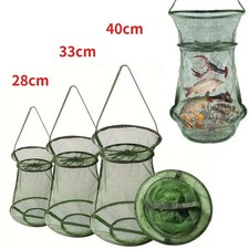 Rete da Pesca Trappola Rete Nylon Cesto Gamberetti Anguilla Carpa Pesci Gabbia Attrezzatura Portatile