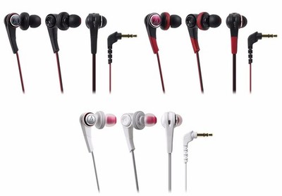 audio technica ATH-CKS770 SOLID BASS In-Ear Kopfhörer Schwarz Rot Weiß NEU