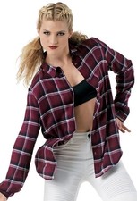Dance Pre-Owned Top Weissman AH9915 Small Adult Burgundy