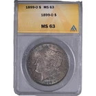 1899-O $1 Morgan Silver Dollar ~ ANACS MS 63