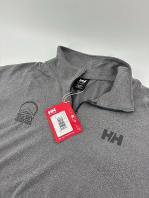 Helly Hansen Verglas 1/2 Zip Pullover Mens 2XL Gray Big Sky Montana NWT