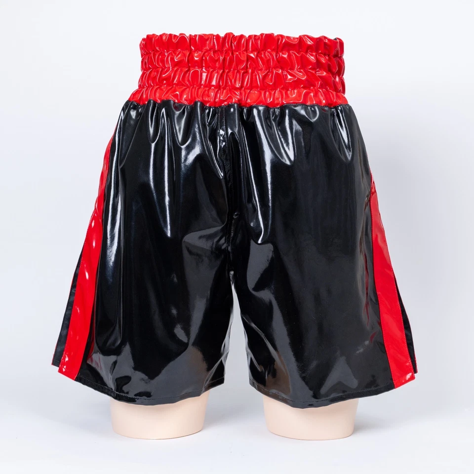 PVC Glossy Boxing trunks Black/Red(Men's4Lsize)Made to order in Japan 3XLsize - Image 3 of 4