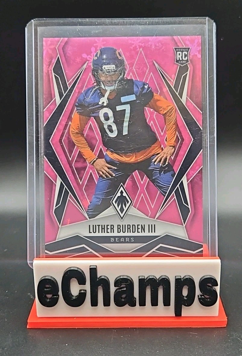 2025 Phoenix Luther Burden #196 Pink Winter Snowflakes /299 Rookie Chicago Bears