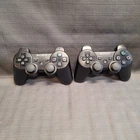 2x Genuine Sony PS3 Sixaxis Wireless Controllers Black OEM - NOT! DualShock