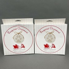 Pawprint Ornament Marshmallow Clay 1970-18 Kits Dog Keepsake Memory Lot of 2
