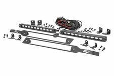 Kit de rejilla LED doble Rough Country Chevy de 10 pulgadas serie negra 19-22 Silverado 1500