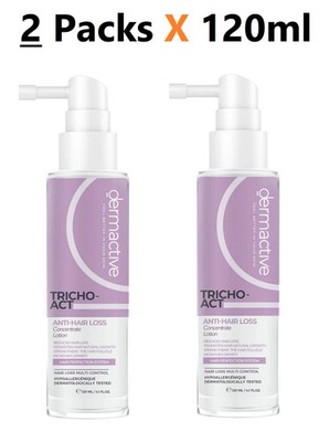 Dermactive Tricho Act Anti Hair Loss Lotion Stimulates hair growth(2 PackX120ml)