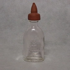 DOLL-E-TOYS by Amsco Glass Baby Doll Bottle With Rubber Nipple 