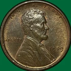 1909-VDB Red Brown Lincoln Wheat Cent Uncirculated UNC Coin #36563