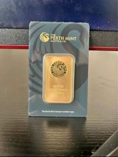 Perth Mint 1 Ounce Pure Gold Bar 24Karat Gold Bullion Bar 2556.70 per troy oz