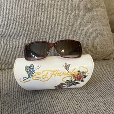 Ed Hardy Sunglasses  Heart And Dagger  With The Hard Case Embroidered Pattern  