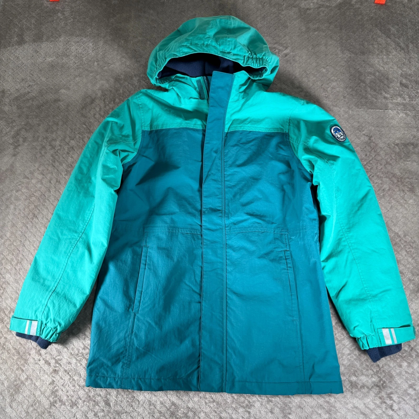 Land’s End Youth Insulated Blue Winter Jacket XL 14-16 Squall Grow A Long