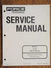 FORCE OUTBOARD SERVICE MANUAL 25HP 1996 AND UP MARINE BOAT MOTORS ENGINES EBAY