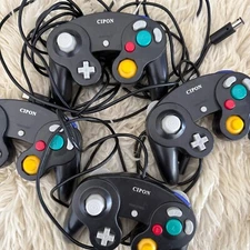 Cipon Game Shock Joypad Controller 2 Packs for Nintendo Wii & GameCube - Black