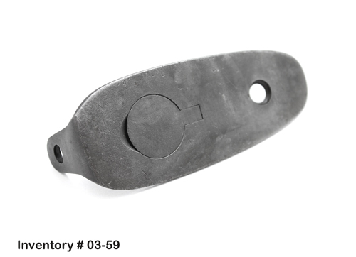 Original Model 1903, A1 Springfield Rifle Grey Parkerized Butt Plate with Trap