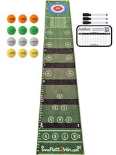 Putt2Win Golf Puttingmatte +12 B&auml;lle 10 Puttspiele Puttout Wellputt tolles Geschenk
