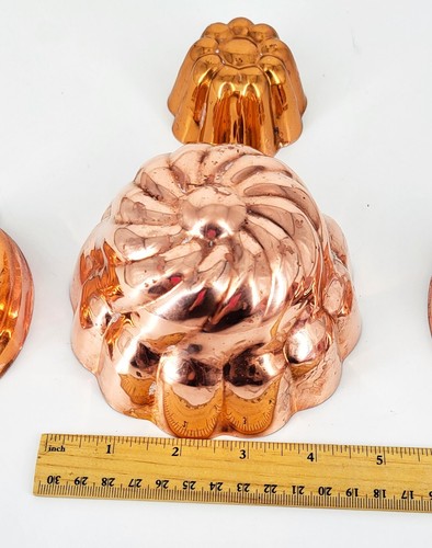 1970s Set of 4 Handmade Copper Molds Wall Decor Classics Excellent Quality Retro - Picture 6 of 12