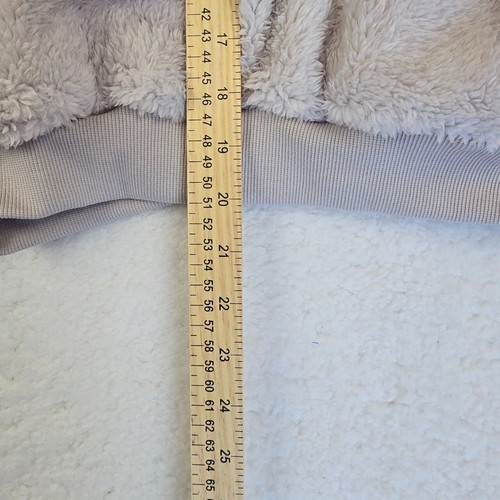 Girl's 1/4 Zip Sherpa Hoodie Size XXL (12-13) Grey Drawstring Soft Fuzzy Casual - Picture 6 of 9