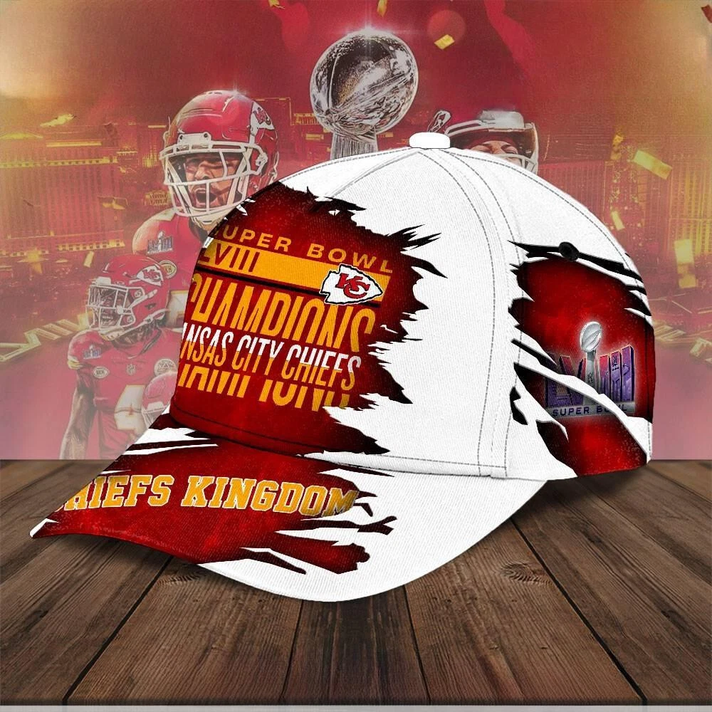 Kansas Chiefs Super Bowl Champions Chiefs Kingdom Cap, Kansas Chiefs Champions Football Cap, Game Day Football Cap