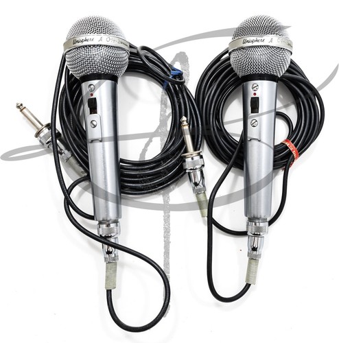 Vintage 60s Shure Microphone 585SA Unisphere Lot of 2 Boxed with Cords Working - Picture 2 of 9