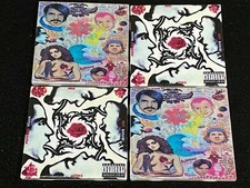 HANDMADE CERAMIC RED HOT CHILI PEPPERS DRINK COASTERS (4)
