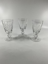STUART ARGYLL  QUALITY CUT LEAD CRYSTAL SHORT STEM WINE GLASSES SET OF 3 SH82