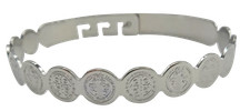 Bracciale San Benedetto in acciaio inox unisex Braccialetto religioso uomo donna