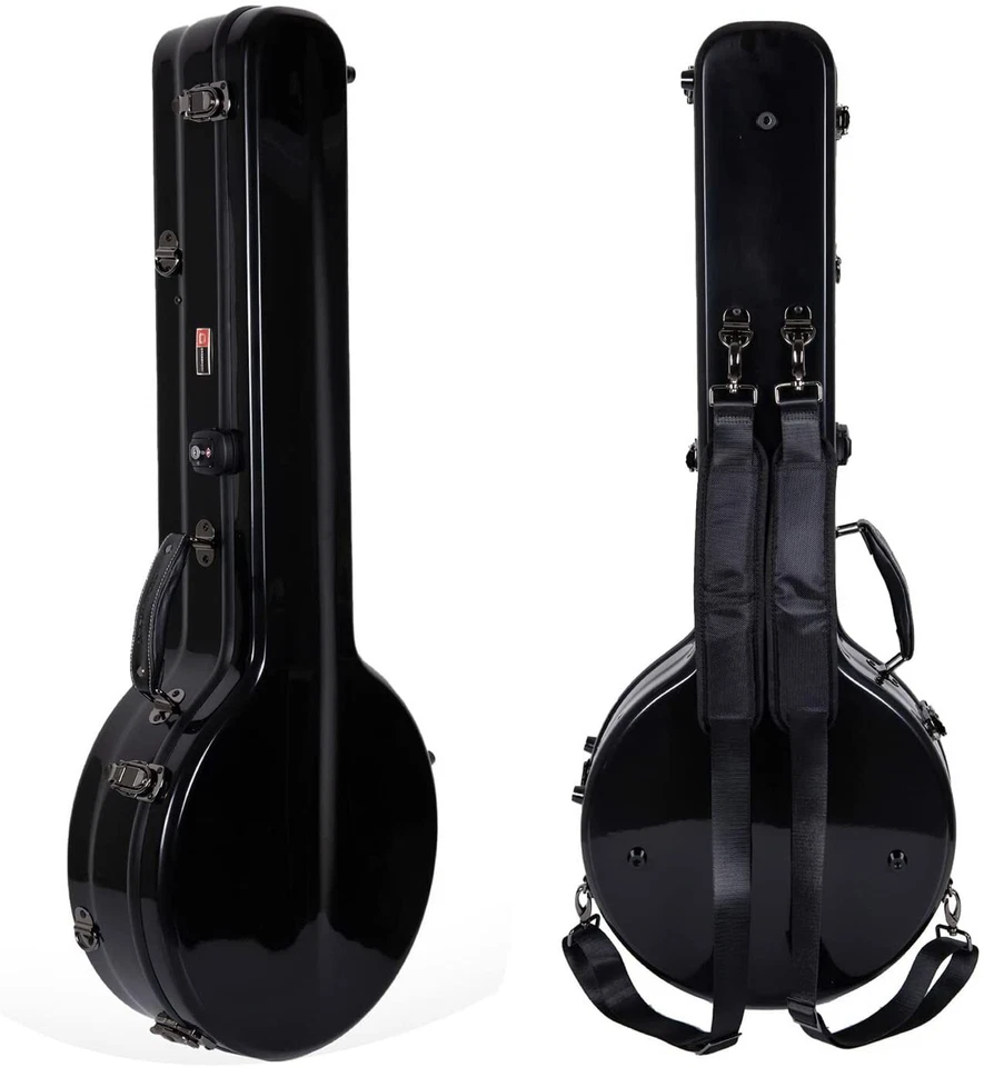 Crossrock Blueglass 5 String Resonator Banjo Hard Case, Fiberglass Flight Case - Image 4 of 4