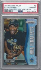 KEVIN DURANT 2019-20 PANINI PRIZM NBA FINALISTS SILVER PRIZMS #2 PSA 10 GEM MINT