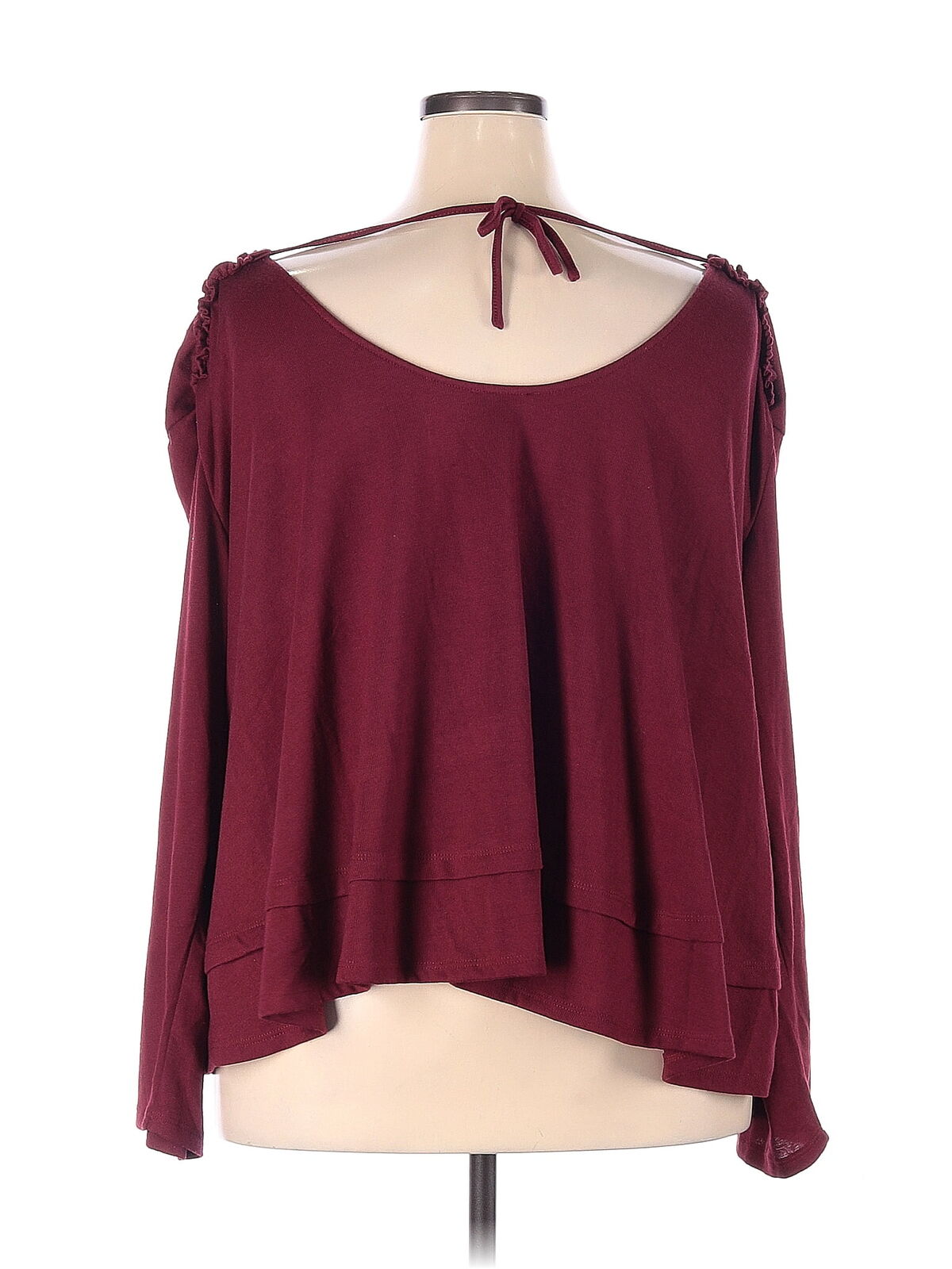 1.State Women Red Long Sleeve Blouse 2X Plus - image 2