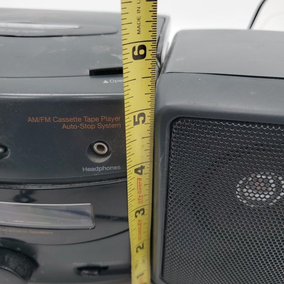 Vintage GPX AM/FM Portable Radio Stereo Cassette Player Black Works ...