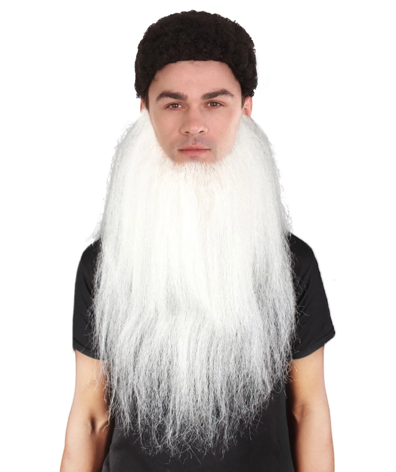 Men's Southern Long Beard Set | Synthetic Fiber Facial Hair Cosplay Costume - Image 3 of 4