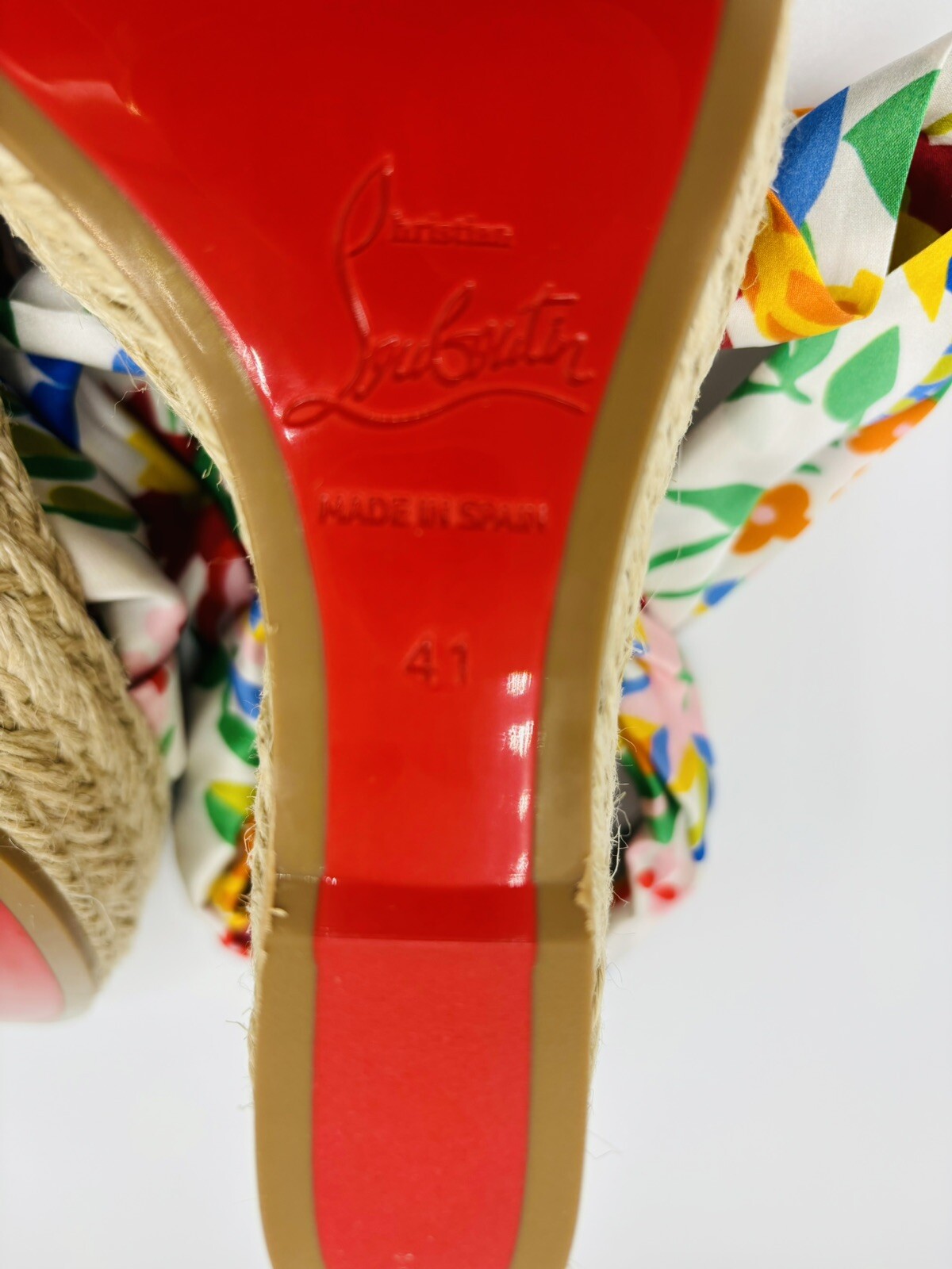 NEW! CHRISTIAN LOUBOUTIN Sz41 MONICA BLOOM FLOWERS ESPADRILLE SUMMER ...