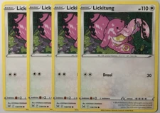 POKEMON 4X LICKITUNG 138/196 LOST ORIGIN COMMON NEAR MINT-PLAYSET