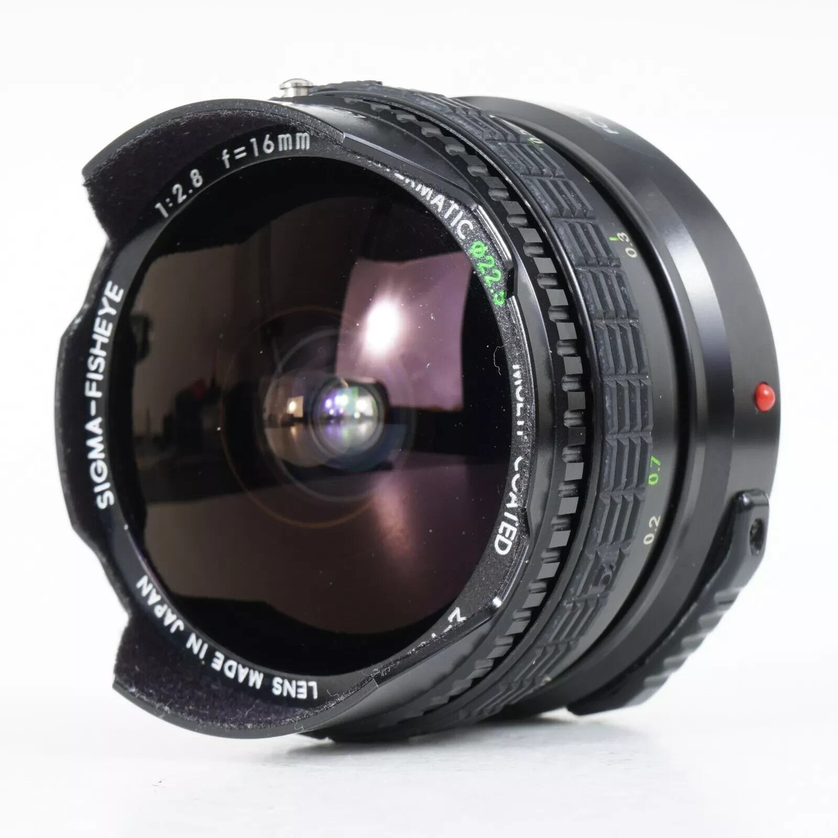 SIGMA 16mm F2.8 FISHEYE FILTERMATICミノルタ Sigma 16mm f/2.8 Fisheye Filtermatic Manual Focus Lens for