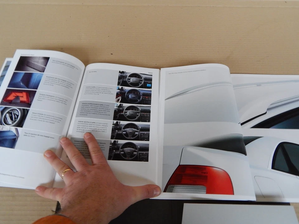 DEPLIANT CARTELLA ORIGINALE DOPPIO AUDI A4 RESTYLING '99 - Immagine 4 di 4