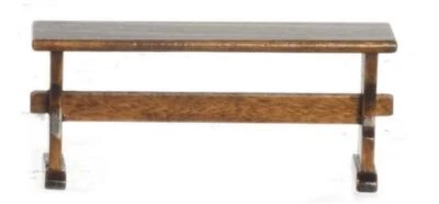 TOWN SQUARE MINIATURES Puppenhaus Nussbaum Ecke Bock Bank lang Küche Esszimmer Möbel