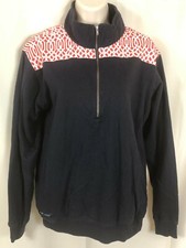 Simply Southern Embroidered Half Zip Women's Blue Long Sleeve Pull Over S