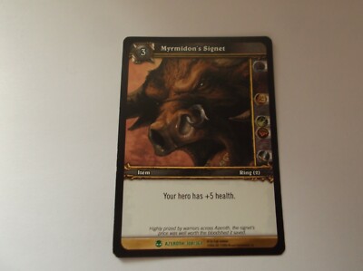 World of Warcraft: Azeroth ''MYRMIDON'S SIGNET'' #308 Item Trading Card