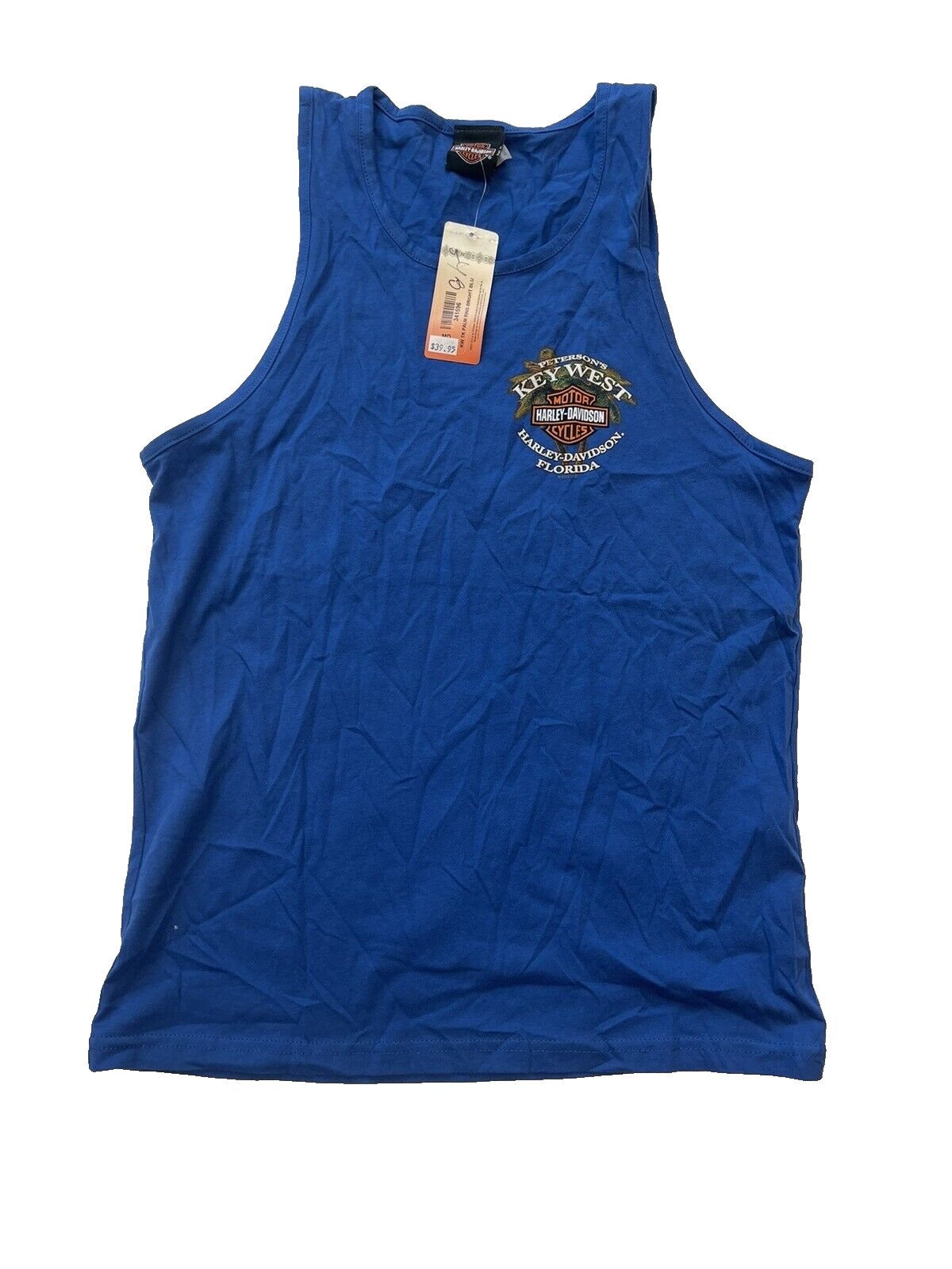 Harley-Davidson Mens Blue Sleeveless Tank Size M 341596 New