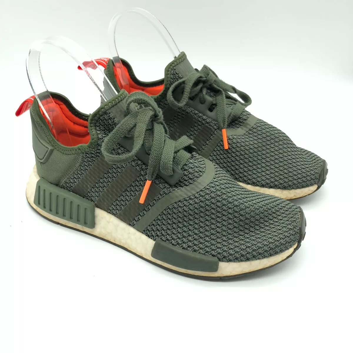 middelen Kruipen Onhandig Adidas NMD R1 Mens Sneakers Mesh Boost Lace Up Olive Green Size 6 | eBay