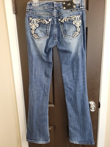 Miss Me Bootcut Women's Jeans Size 28x33 embellished Back Pockets NIce y2k