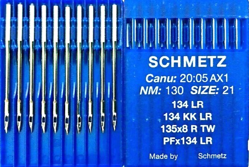 SCHMETZ PFX134LR 135X8 RTW 134LR NM:130SIZE:21 INDUSTRIAL SEWING MACHINE NEEDLES - Picture 2 of 5