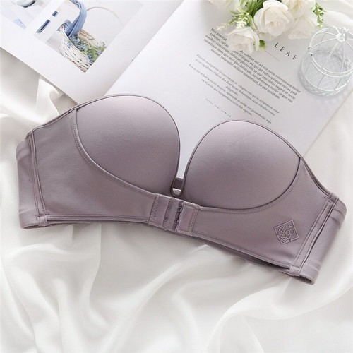 Sujetador push up sujetador sin costuras sujetador con hebilla delantera sujetador para mujer sin tirantes invisible - Imagen 8 de 21