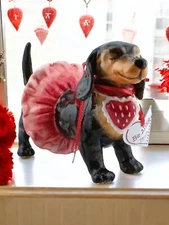 Blue Sky Clayworks Love Tutu Dachshund Doxie Valentine Dog NEW Auth Retailer HTF