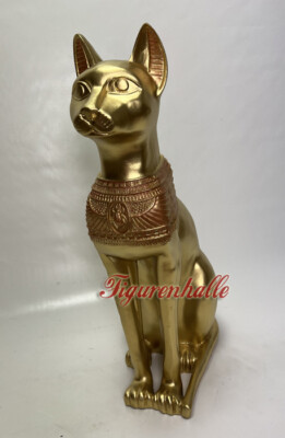 Ägypten Ägyptische Wache Katze Bastet Figur Statue Skulptur Deko grau Aufsteller