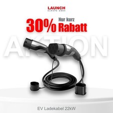 LAUNCH Europe EV Ladekabel Typ 2,400V AC, 22kW,32A,7M, IP54+55, 3 Phasen und TÜV