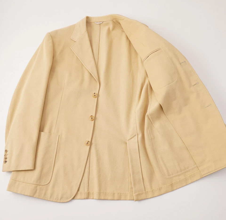 Belvest Camel 棕褐色柔软拉丝斜纹棉西装外套 40R (Eu 50) 全新带标签运动外套 — 第 2/4 张图片