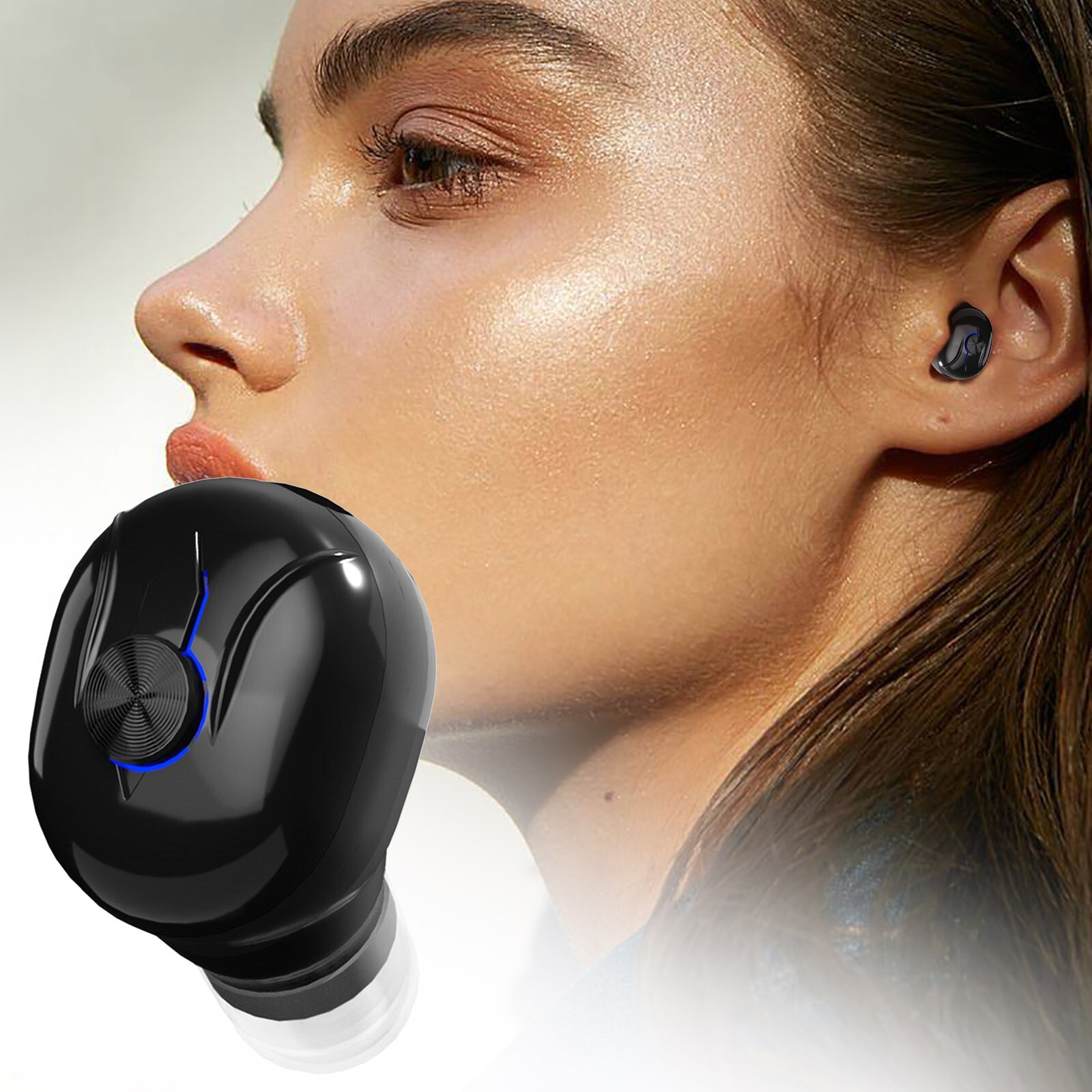 Wireless Earbuds Bluetooth 5.0 Stereo Bass In Ear Bluetooth Headphones Black